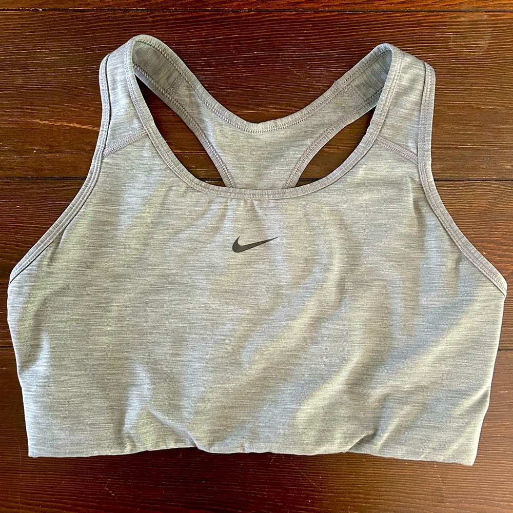 NIKE Grey Racerback Sports Bra Size L